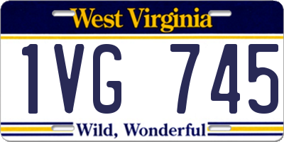 WV license plate 1VG745