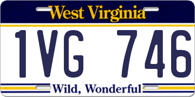 WV license plate 1VG746