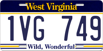 WV license plate 1VG749