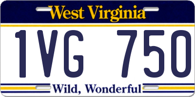 WV license plate 1VG750