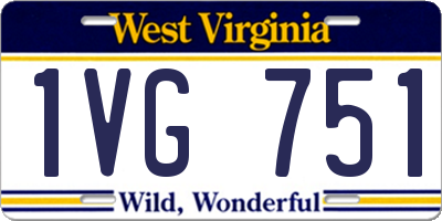 WV license plate 1VG751