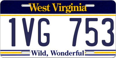 WV license plate 1VG753