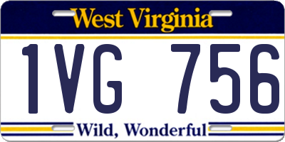 WV license plate 1VG756