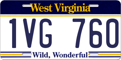 WV license plate 1VG760