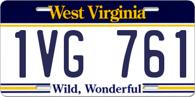 WV license plate 1VG761