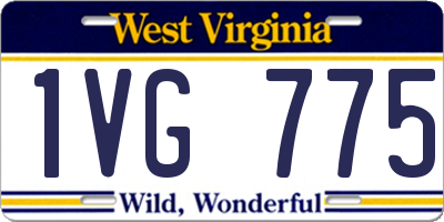 WV license plate 1VG775