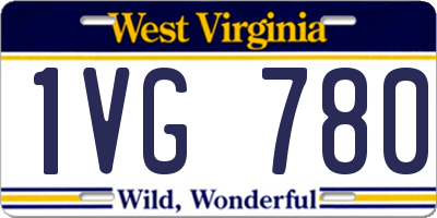 WV license plate 1VG780