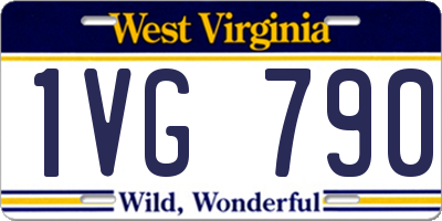 WV license plate 1VG790