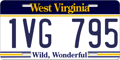 WV license plate 1VG795