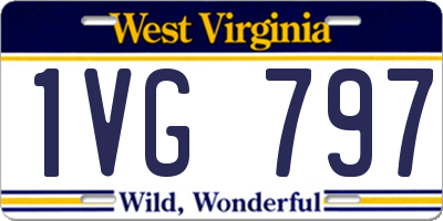 WV license plate 1VG797