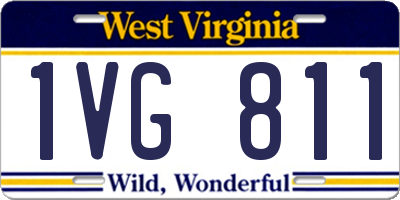 WV license plate 1VG811
