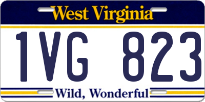 WV license plate 1VG823