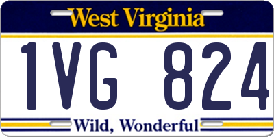 WV license plate 1VG824
