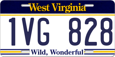 WV license plate 1VG828