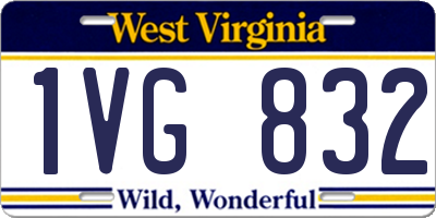 WV license plate 1VG832
