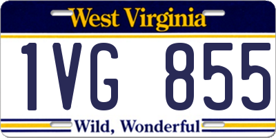 WV license plate 1VG855