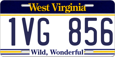 WV license plate 1VG856