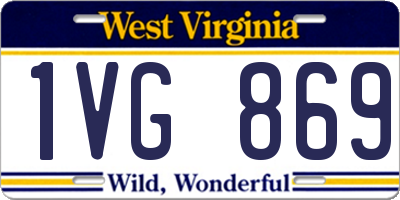 WV license plate 1VG869