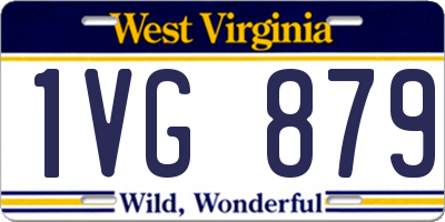 WV license plate 1VG879