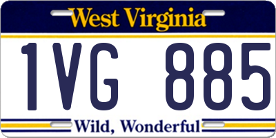 WV license plate 1VG885