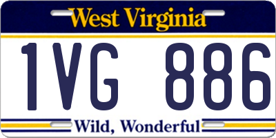 WV license plate 1VG886