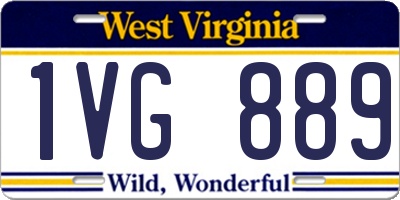 WV license plate 1VG889