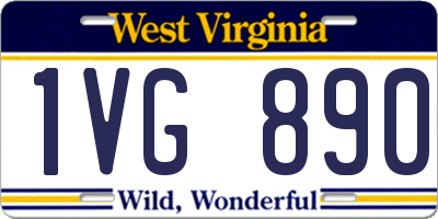 WV license plate 1VG890