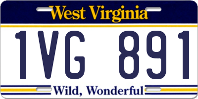 WV license plate 1VG891