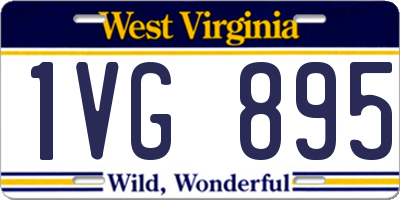 WV license plate 1VG895