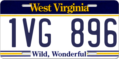 WV license plate 1VG896
