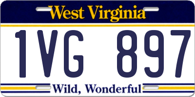 WV license plate 1VG897