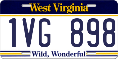 WV license plate 1VG898