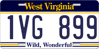 WV license plate 1VG899
