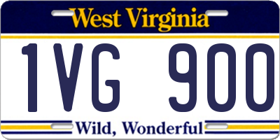 WV license plate 1VG900