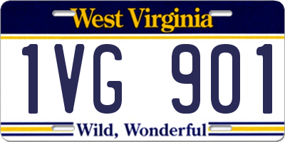 WV license plate 1VG901