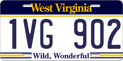 WV license plate 1VG902