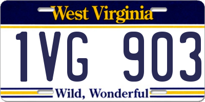 WV license plate 1VG903