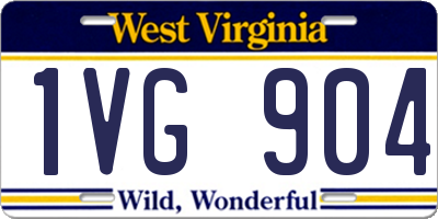 WV license plate 1VG904