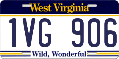 WV license plate 1VG906
