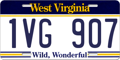 WV license plate 1VG907
