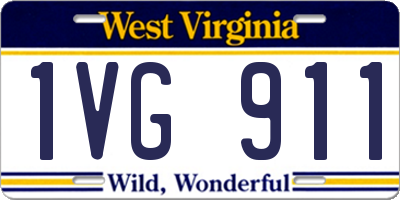 WV license plate 1VG911