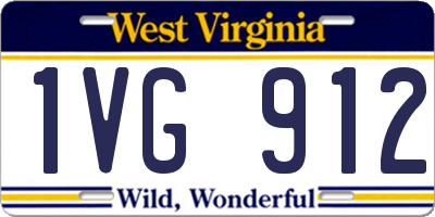WV license plate 1VG912