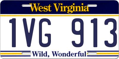 WV license plate 1VG913