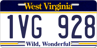 WV license plate 1VG928