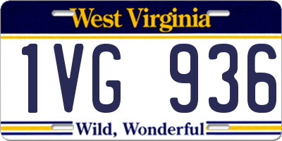 WV license plate 1VG936