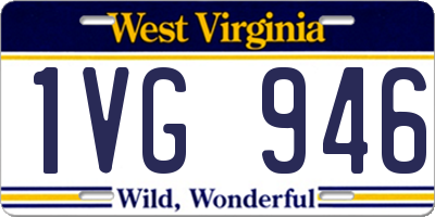 WV license plate 1VG946