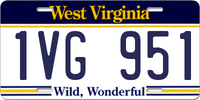 WV license plate 1VG951