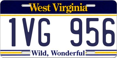 WV license plate 1VG956