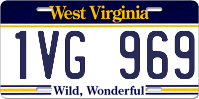 WV license plate 1VG969