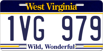 WV license plate 1VG979
